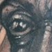 Tattoos - Black and Grey Face Tattoo - 53052